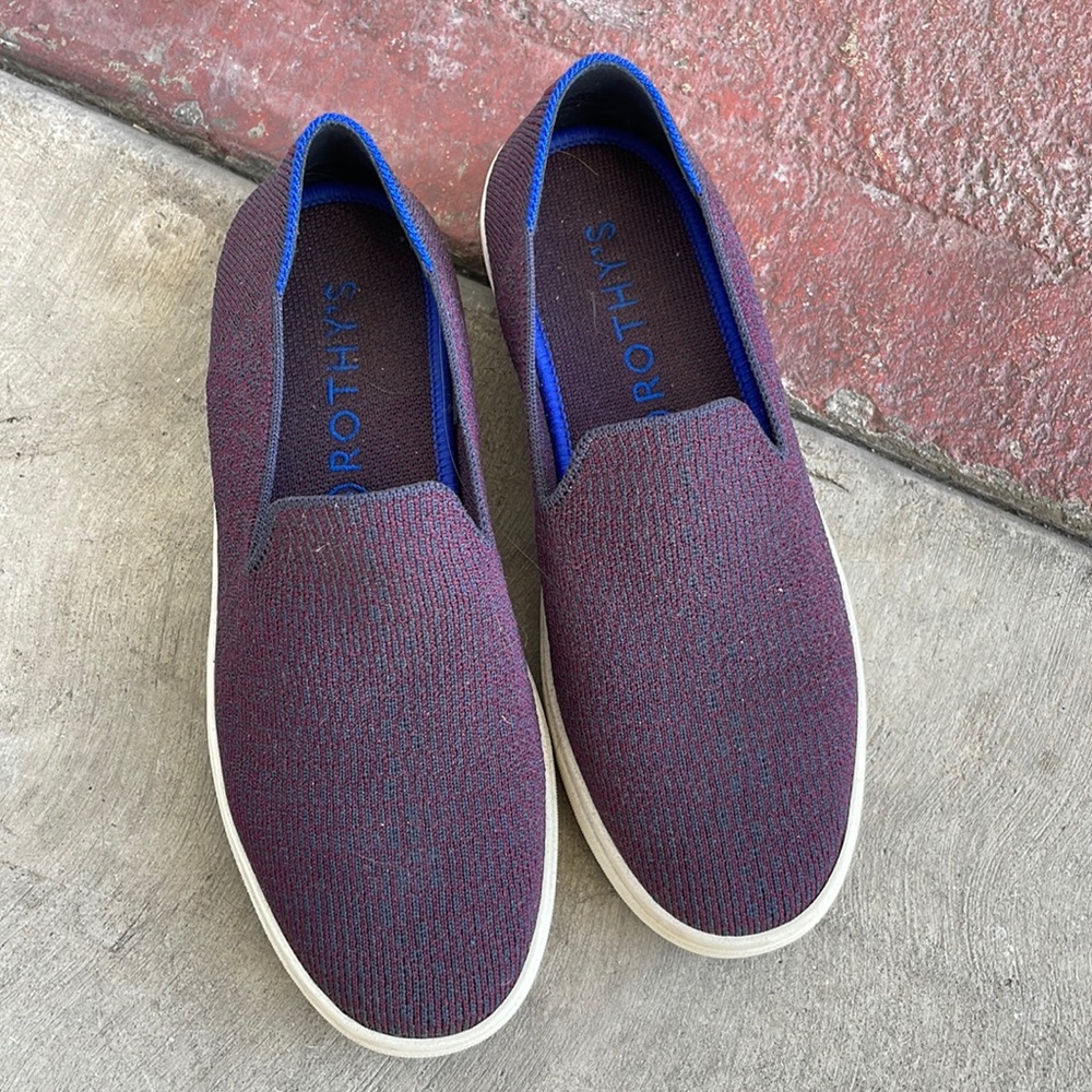 Rothy’s Fig Python Sneakers. Size 6.5. Barely Worn.